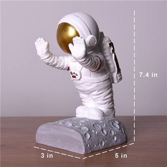 Astronaut Bookends -Book Ends to Hold Books -Space Decor Bookends for Kids Rooms - Picture 3 of 5